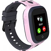 Kids smartwatch, 1.44 inch colorful screen, GPS function, Nano SIM card, 32+32MB, GSM(850/900/1800/1900MHz), 400mAh battery, compatibility with iOS and android, Pink, host: 52.9*40.3*14.8mm, strap: 230*20mm, 42g