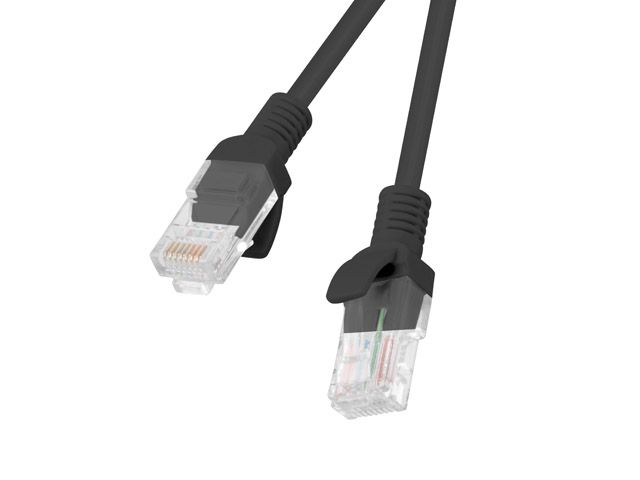 Patchcord UTP Lanberg PCU6-10CC-0300-BK (RJ45 - RJ45  3m U/UTP 6 black color)