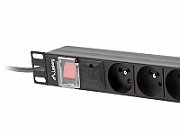 LANBERG POWER STRIP PDU RACK 19  (1U, 16A, 6X 230V PL, 2m)