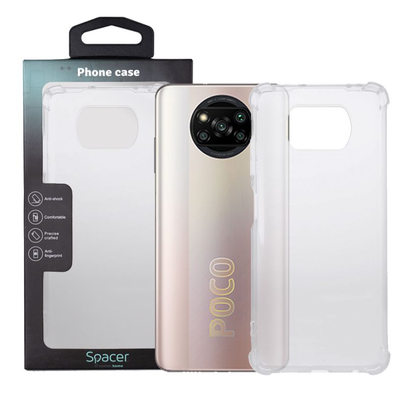 HUSA SMARTPHONE Spacer pentru Iphone 14 Pro Max, grosime 1.5mm, protectie suplimentara antisoc la colturi, material flexibil TPU, transparenta  SPPC-AP-IP14PM-CLR