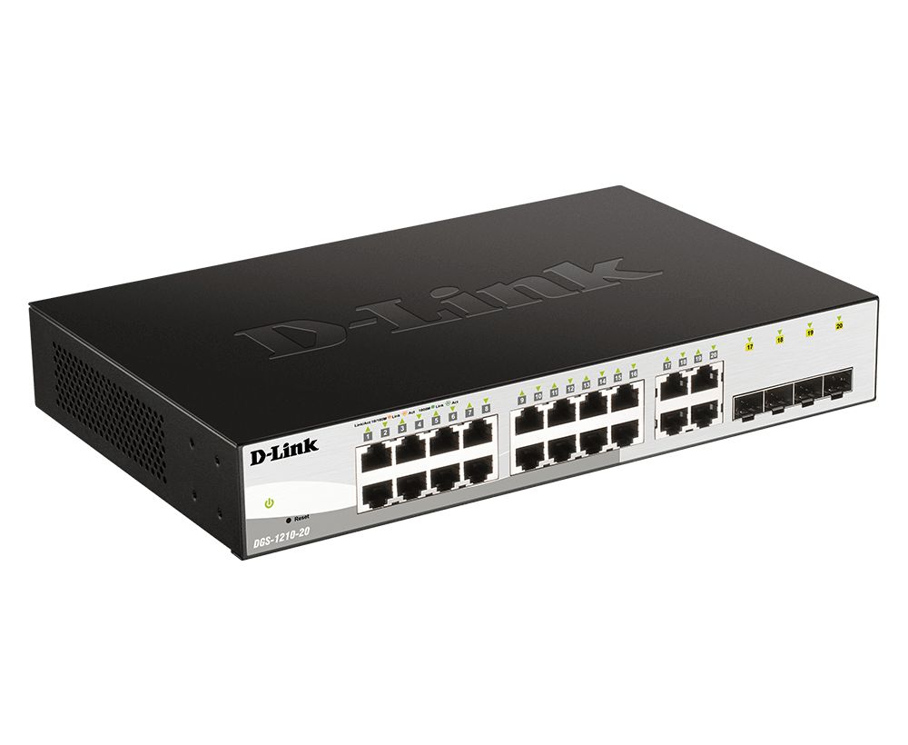 Switch D-Link DGS-1210-20/E, 16 porturi 10 / 100 / 1000 MBs