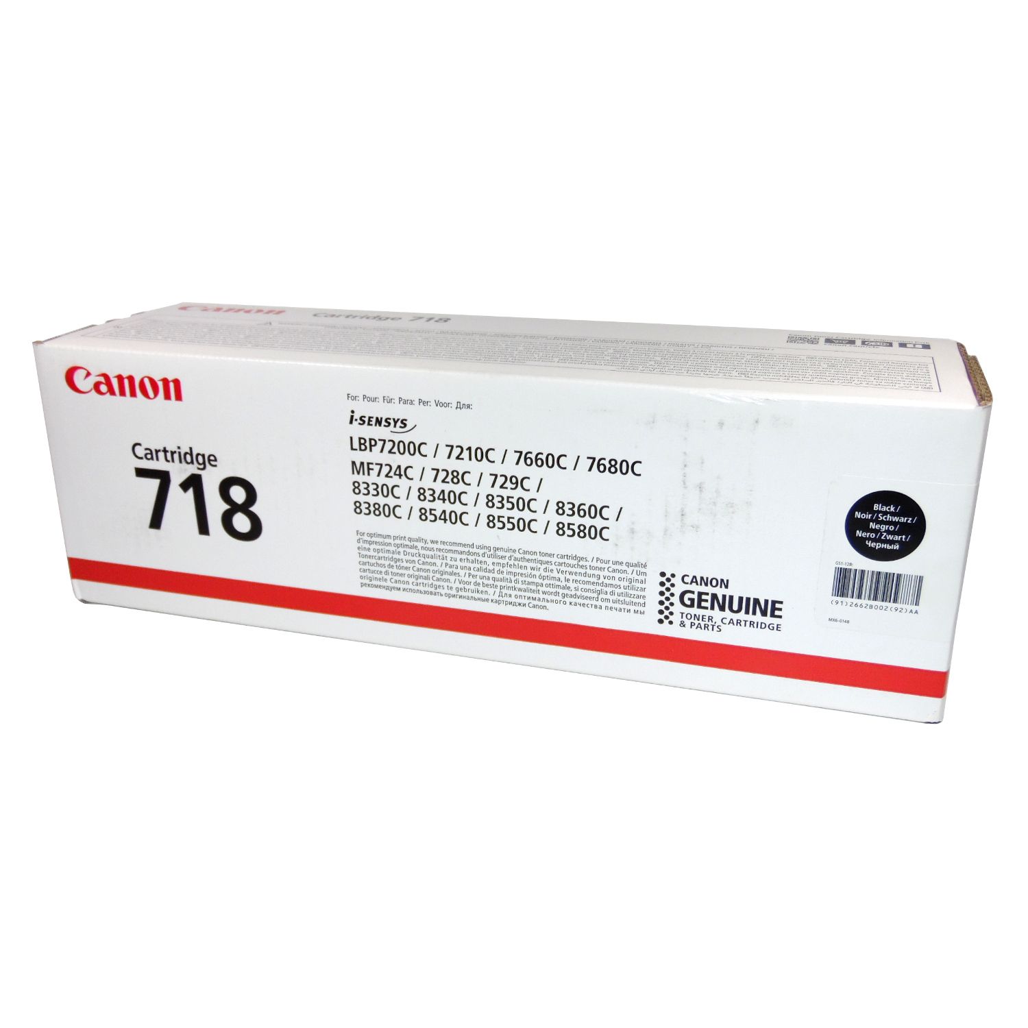 Cartus toner Canon 2662B002AA ,Negru ,3400 pagini ,Original (CRG718BK)