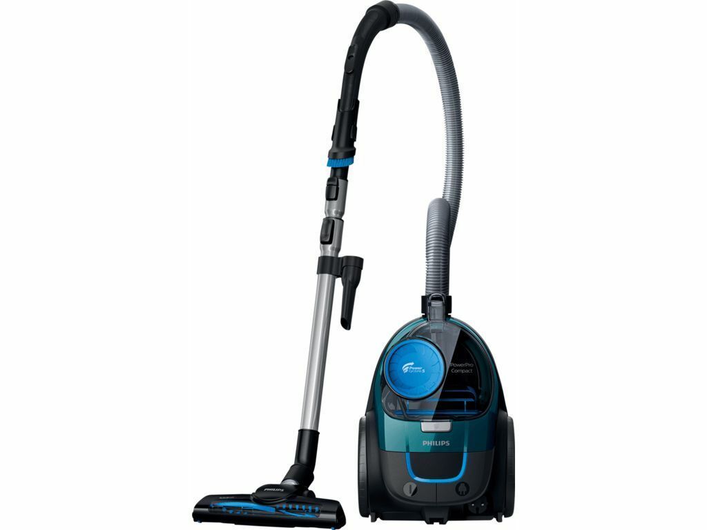 Aspirator fara sac Philips PowerPro Compact FC9334/09, 900 W, PowerCyclone 5, perii TriActive, TurboBrush, Parchet, filtru anti-alergic ECARF, Verde
