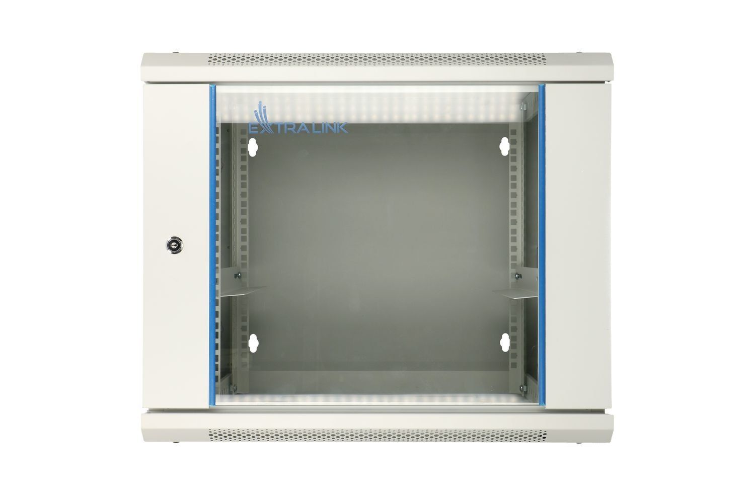 EXTRALINK 12U 600X600 AZH wall-mounted rackmount cabinet swing type gray