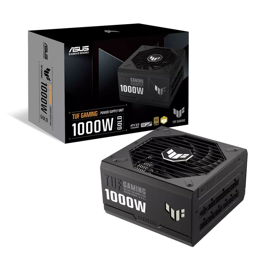 Sursa Asus TUF Gaming 1000W Gold   Intel Form Factor ATX12V ATX 3.0 Yes Dimensions 150 x 150 x 86 mm Efficiency 80Plus Gold Protection Features OPP/OVP/UVP/SCP/OCP/OTP Hazardous Materials ROHS AC Input Range 100-240Vac DC Output Voltage +3.3V +5V +12V -12V +5Vsb Maximum Load 25A 25A 83.3A 0.8A 3A
