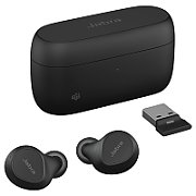 JABRA Evolve2 Buds MS Cradle USB-C MS Link 380 BT adapter USB-C MS 30cm USB-C to USB-A cable Ear gels USB-A to USB-C adapter warr