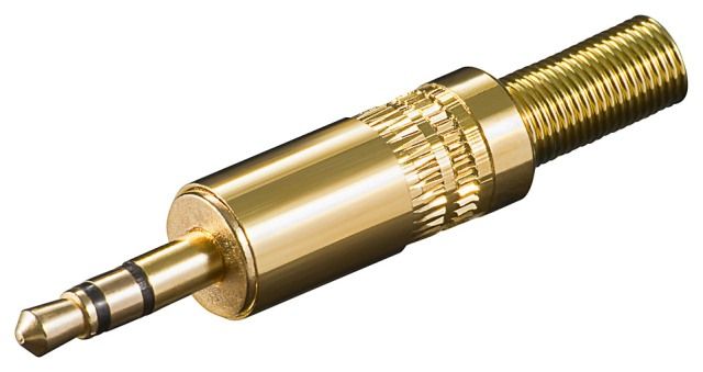 3.5mm Jack male plug, stereo, metal, gold-plated contacts, with cable protector
JC-031
WTY0014
Packaging: bulk 1 pc.