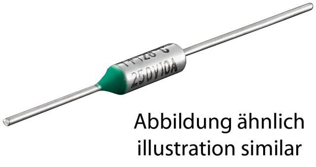 Thermal fuse 250V 10A 104°C
Packaging: bulk 1 pc.