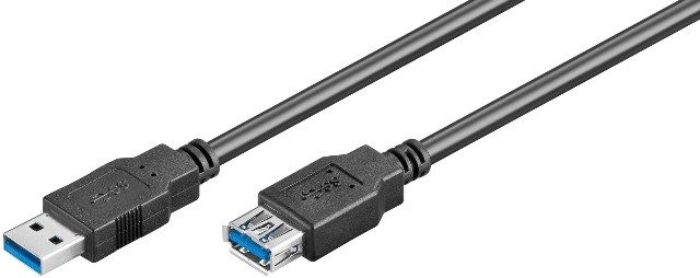 USB 3.0 3m male to female cable, black
- triple screened
Packaging: bulk 1 pc.