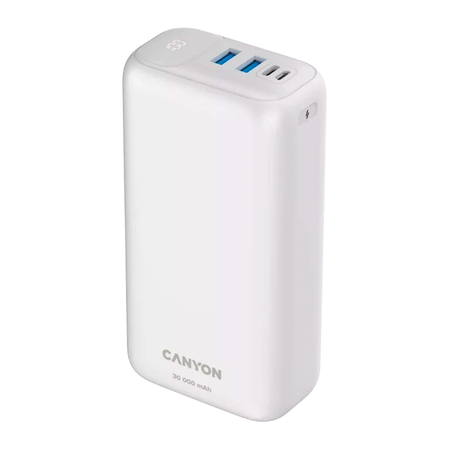 CANYON PB - 301, Power bank 30000mAh Li-poly battery, Input Micro: DC5V/2A, 9V/2A Input Type c PD ： DC5V/3A, 9V/2A， Output Type C  PD:5V/3A,9V/2.2A,12V/1.5AOutput USB A1+USBA 2 : 5V3A,5V/4.5A,4.5V/5A,9V2A,12V1.5A,22.5W quick charging cable 0.3m, 1