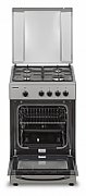 ARAGAZ GAZ HEINNER HFSC-SME50SL, 50X50CM, 4 ARZATOARE, SUPORT EMAIL, CAPAC METALIC, DISPOZITIV DE SIGURANTA PLITA SI CUPTOR, USA CUPTOR CU GEAM DUBLU, DUZE GPL INCLUSE, TAVA SI GRATAR CROMAT, CULOARE: ARGINTIU