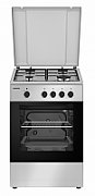 ARAGAZ GAZ HEINNER HFSC-SME50SL, 50X50CM, 4 ARZATOARE, SUPORT EMAIL, CAPAC METALIC, DISPOZITIV DE SIGURANTA PLITA SI CUPTOR, USA CUPTOR CU GEAM DUBLU, DUZE GPL INCLUSE, TAVA SI GRATAR CROMAT, CULOARE: ARGINTIU