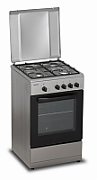 ARAGAZ GAZ HEINNER HFSC-SME50SL, 50X50CM, 4 ARZATOARE, SUPORT EMAIL, CAPAC METALIC, DISPOZITIV DE SIGURANTA PLITA SI CUPTOR, USA CUPTOR CU GEAM DUBLU, DUZE GPL INCLUSE, TAVA SI GRATAR CROMAT, CULOARE: ARGINTIU