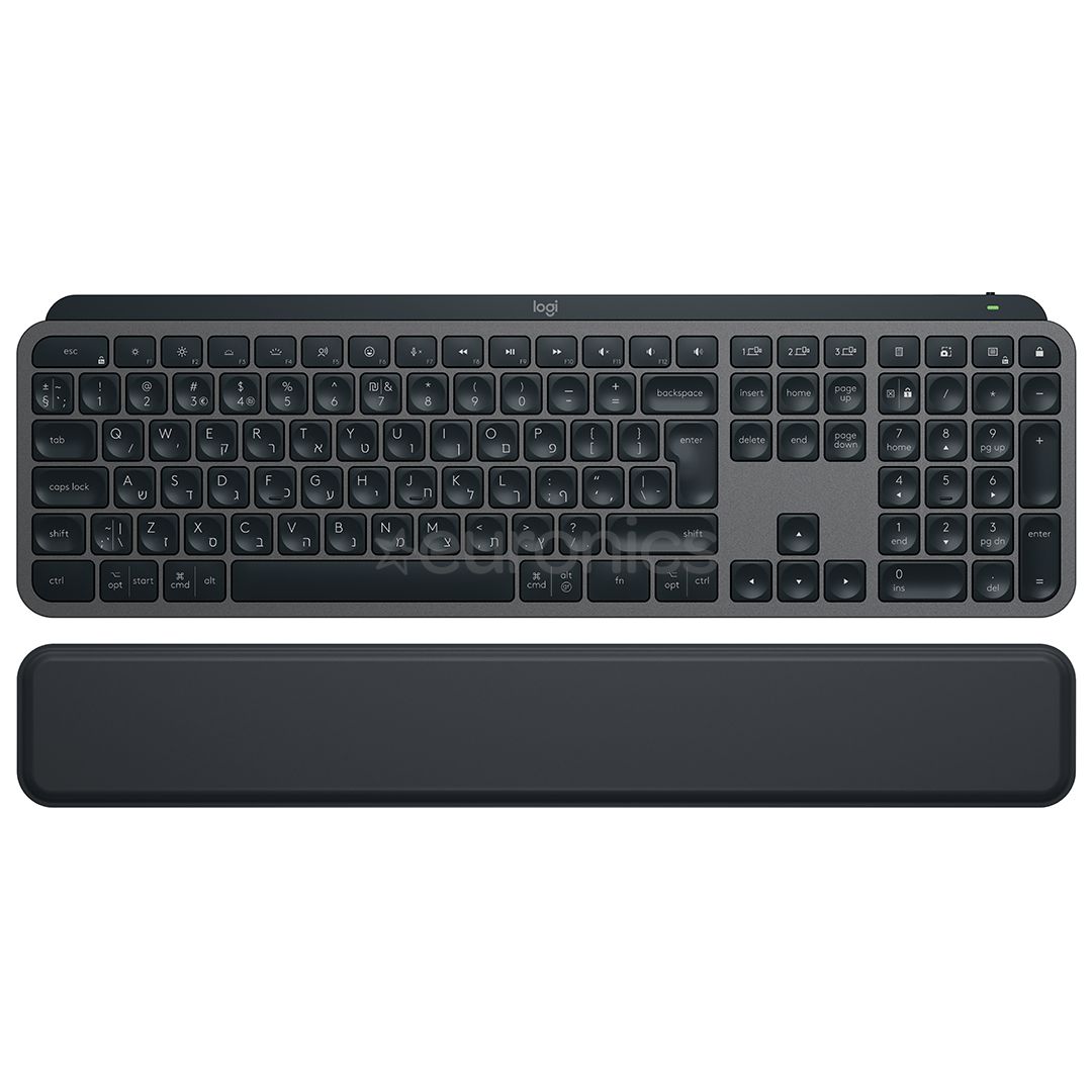 LOGITECH MX Keys S - GRAPHITE - (US) INTL - BT - N/A - INTNL-973 - PLUS PALMREST