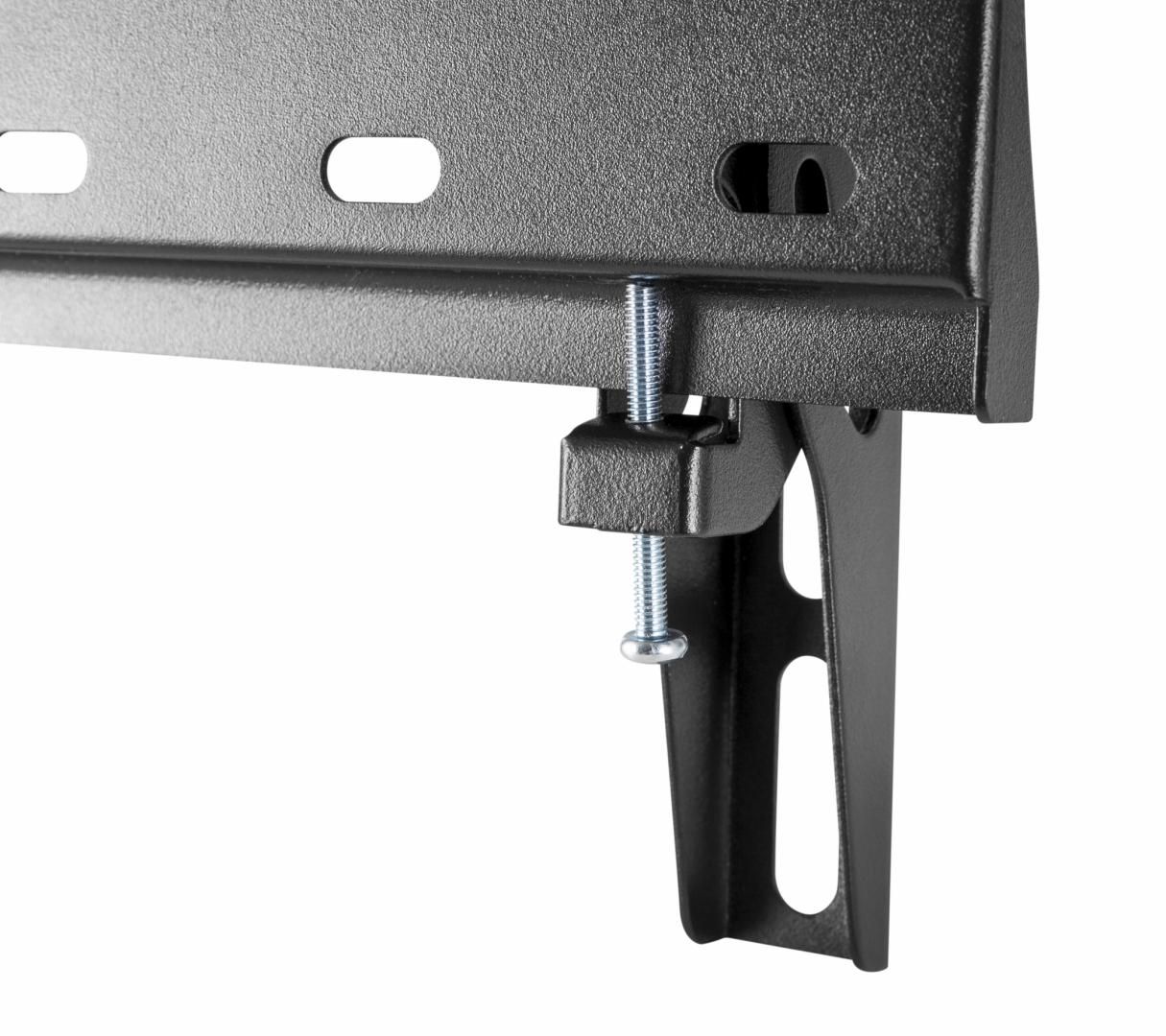 Suport de perete Akai cu inclinatie +12/-12°, diagonala display 23 -42 , VESA min. 75x75, VESA max. 200x200, suporta pana la 30kg, distanta fata de perete 53mm, negru