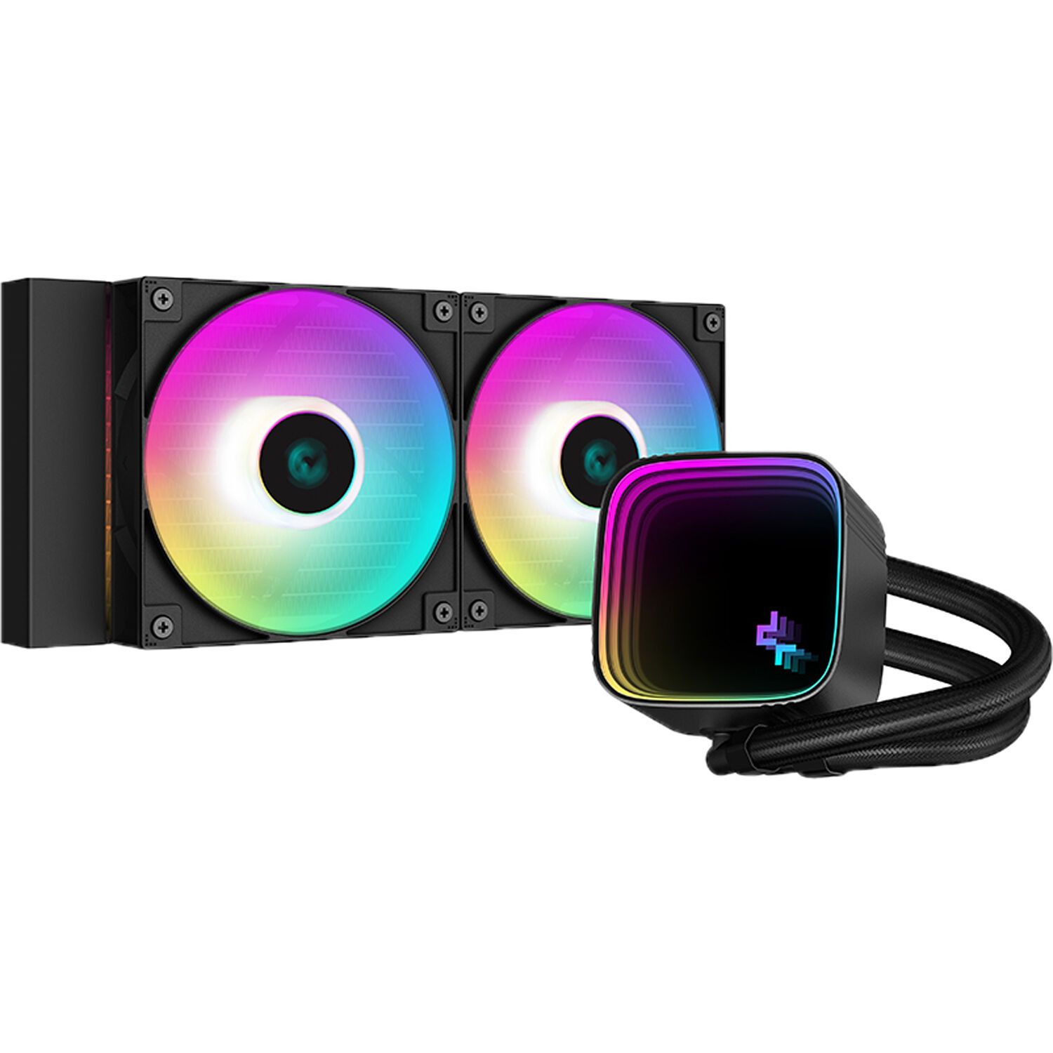 COOLERE  DeepCool  LS520 SE  skt. Universal racire lichid, 2x vent. 120mm, 2250 rpm, RGB,  R-LS520-BKAMMM-G-1  (timbru verde 2.00 lei)