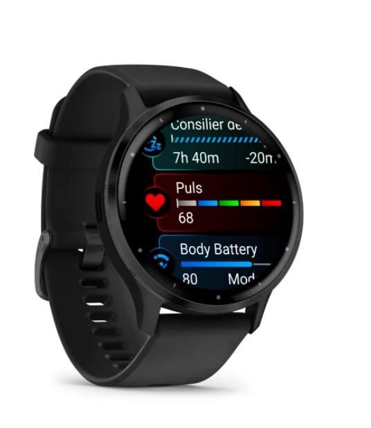 Ceas smartwach Garmin Venu 3, negru