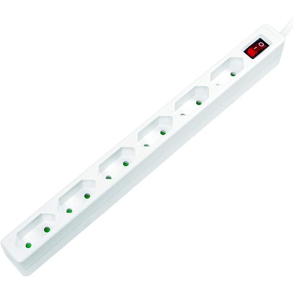 PRELUNGITOR LOGILINK, Euro skt x 6, conectare prin Schuko (T), cablu  1.5 m,  7.5 A, protectie contact accidental, on / off, alb,  LPS232  (timbru verde 0.18 lei)