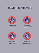 Prelungitor cu Protectie Serioux QC3.0. Parametri nominali: 2500W-10A(Max) 250V Intrare: AC100-250V 10A 50/60HZ Ieșire PD: 5V=3A 9V=2.22A 12V=1.67A 20W (MAX) Ieșire QC: 5V-3A 9V=2A 12V=1.5A 18W (MAX) Ieșire Auto-ID: 5V-2.4A 12W (MAX) Putere totală: 20W MAX