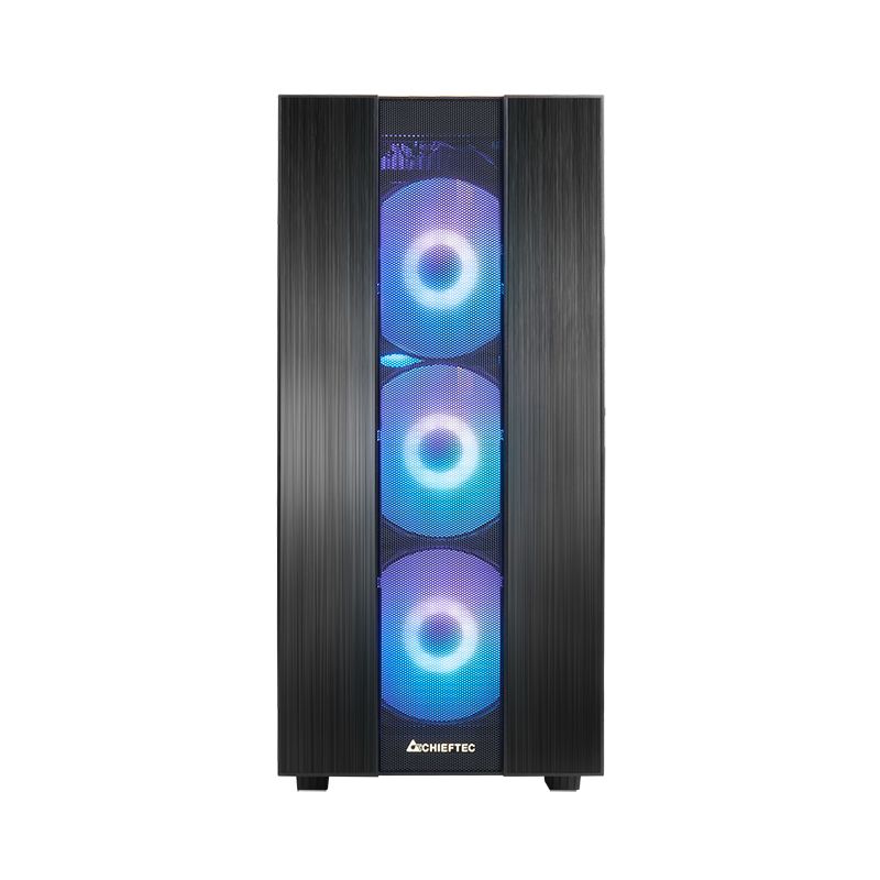 CARCASA Chieftec  HUNTER 2 , Middle Tower, ATX fara sursa, sticla securizata,  4xfan ARGB,  USB 3.2 gen 1 x 1, USB Type-C x 1,  Jack 3.5 mm, mesh pt. filtrare praf, HUB, fan controller,  GS-02B-OP  (timbru verde 0.08 lei)