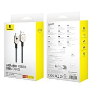 CABLU alimentare si date Baseus Unbreakable, Fast Charging Data Cable pt. smartphone, USB Type-C la USB Type-C 100W, 2m, braided aliaj zinc, alb  P10355800221-01  (timbru verde 0.08 lei) - 6932172633295