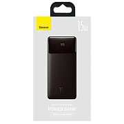 POWER BANK Baseus Bipow, 10000mAh, 15W, 2 x USB 1 x USB Type-C, digital display pt. status baterie, total 3A, negru,  PPBD050001  (timbru verde 0.18 lei) - 6932172618193