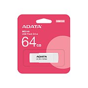 MEMORIE USB 3.2 ADATA 64 GB, protectie slide laterala, carcasa plastic, alb,  UC310-64G-RWH  (timbru verde 0.03 lei)