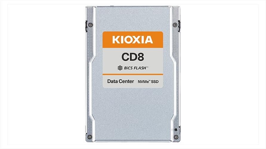 SSD server KIOXIA CD8-R 7.68 TB, 2.5 inch, PCIe 4.0 NVMe, BiCS TLC, 1.0 DWPD
