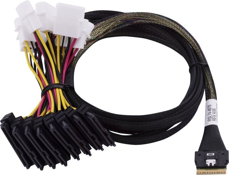 Adaptec Kabel SFF8654 -> SFF8639 8xU.3 intern 0.8m SlimSAS - 8SFF-8639 ×1 U.3 tri-mode SAS/SATA/NVMe