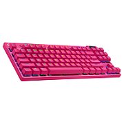LOGITECH G PRO X TKL LIGHTSPEED Mechanical Gaming Keyboard - MAGENTA - US INT'l - TACTILE