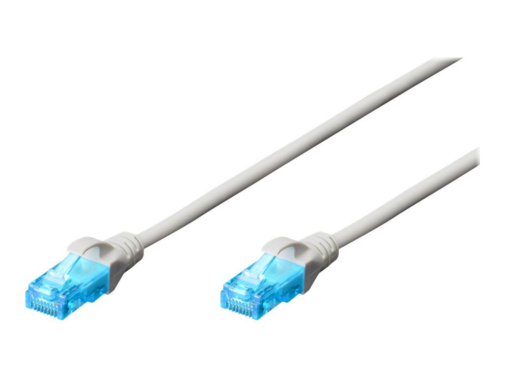 CAT 5e U-UTP patch cord, PVC AWG 26/7, length 2 m, color grey