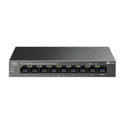Switch TP-Link LS109P, 9 porturi 10 / 100 Mbps