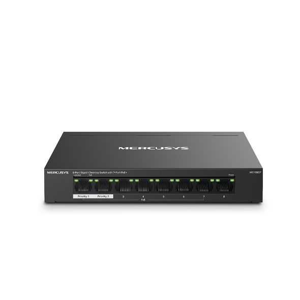 Switch Mercusys MS108GP, 8 porturi 10 / 100 / 1000 MBs