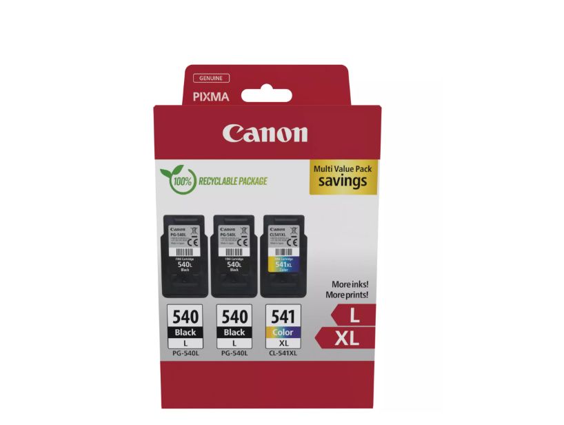 Cartus cerneala Canon 5224B017AA ,Black/tri-color ,2x11 ml +1x 1 5ml ,Original (PG-540L X 2 /CL-541XL)