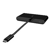 USB-C TO GIGABIT-ETHERNET/HDMI/VGA/USB-A ADAPTER 100W PD BLACK