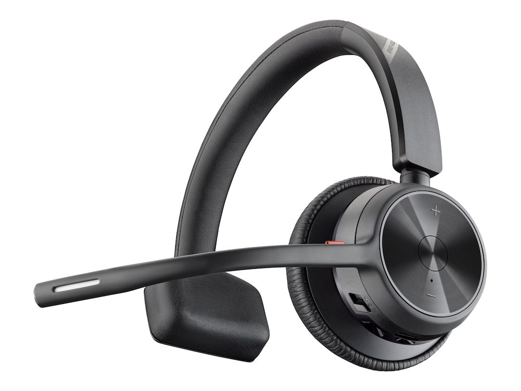 Poly Voyager 4310 UC Monaural Headset +BT700 USB-A Adapter +Charging Stand