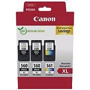 Cartus cerneala Canon 3712C009 ,Black/tri-color ,1 x 400 pagini + 3 x 300 pagini ,Original (PG-560XLX2/CL-561XL)
