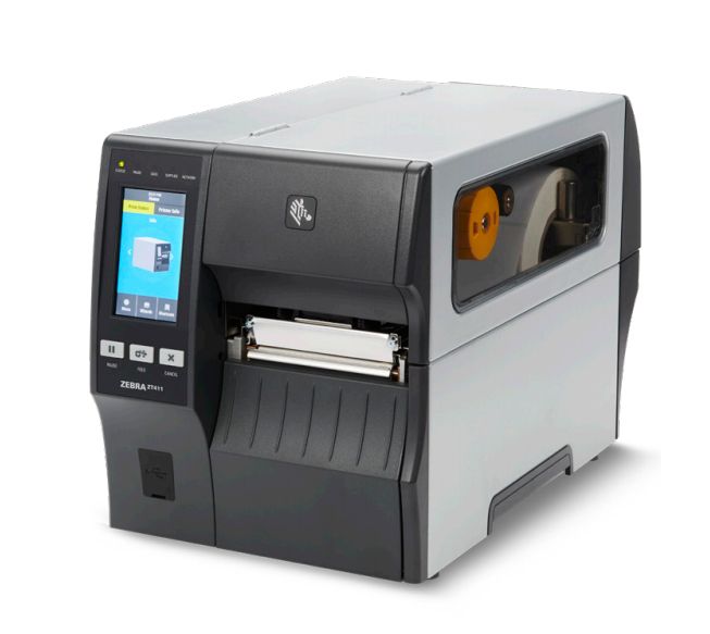 TT Printer ZT411 4 , 203 dpi, Euro and UK Cord, Serial, USB, 10/100 Ethernet, Bluetooth 4.1/MFi, USB Host, On-metal, RFID UHF Encoder: