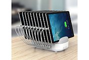 10PORTUSB CHARGIND DOCK STATION/WHITE EU PLUGS