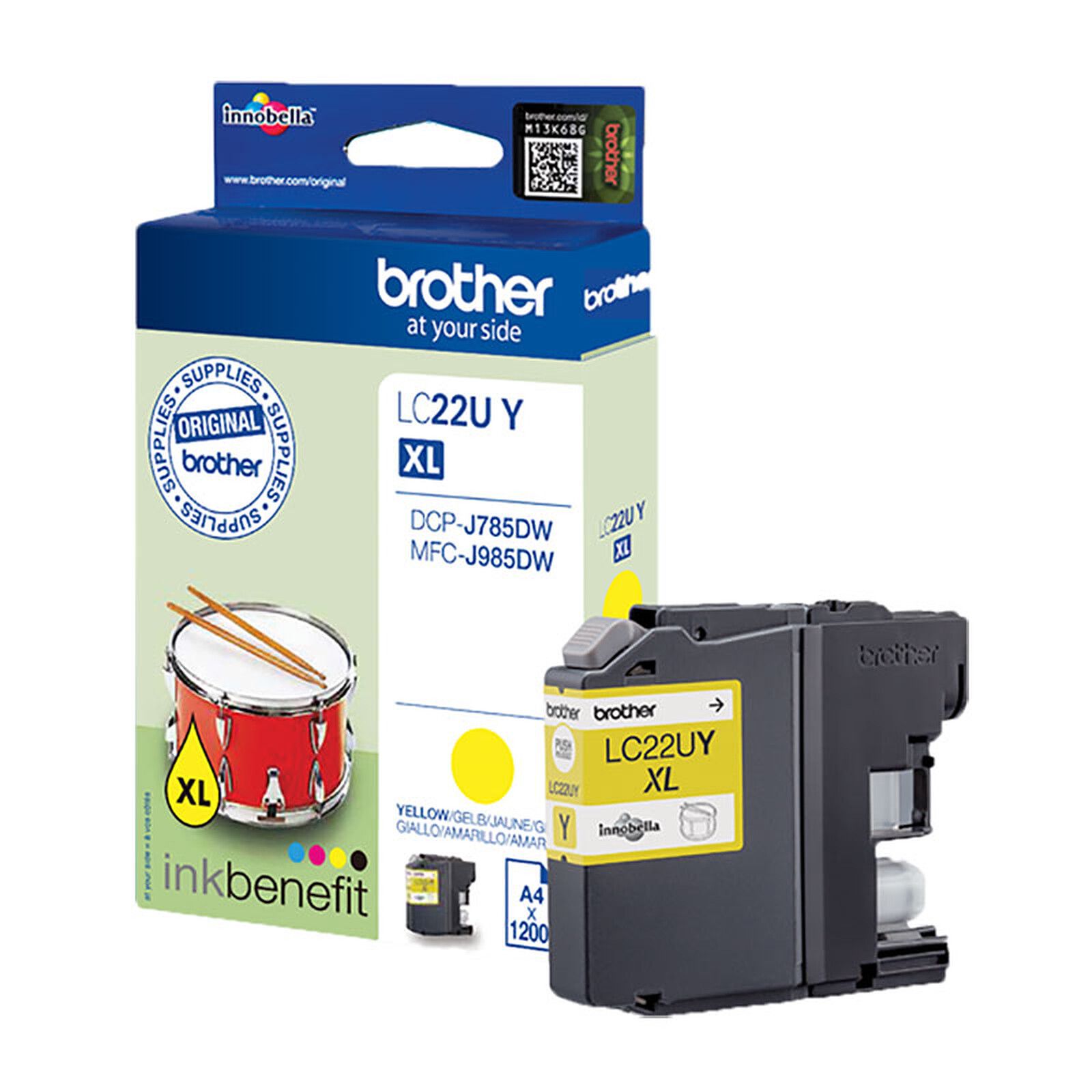Cartus cerneala Brother LC22UY ,Galben ,1200 pagini ,Original (LC22UY)