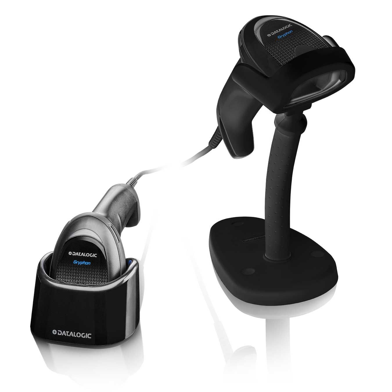 Gryphon GBT4500, Kit, USB, Black, Disinfectant Ready Antimicrobial (Kit includes scanner, WLC4090-BK-BT-DRA base and USB cable 90A052258)