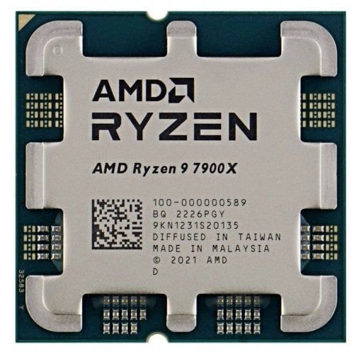 Procesor AMD Ryzen 9 7900X, 12C / 24T, 4.70 - 5.60 GHz, 76 MB cache, 170 W, Tray