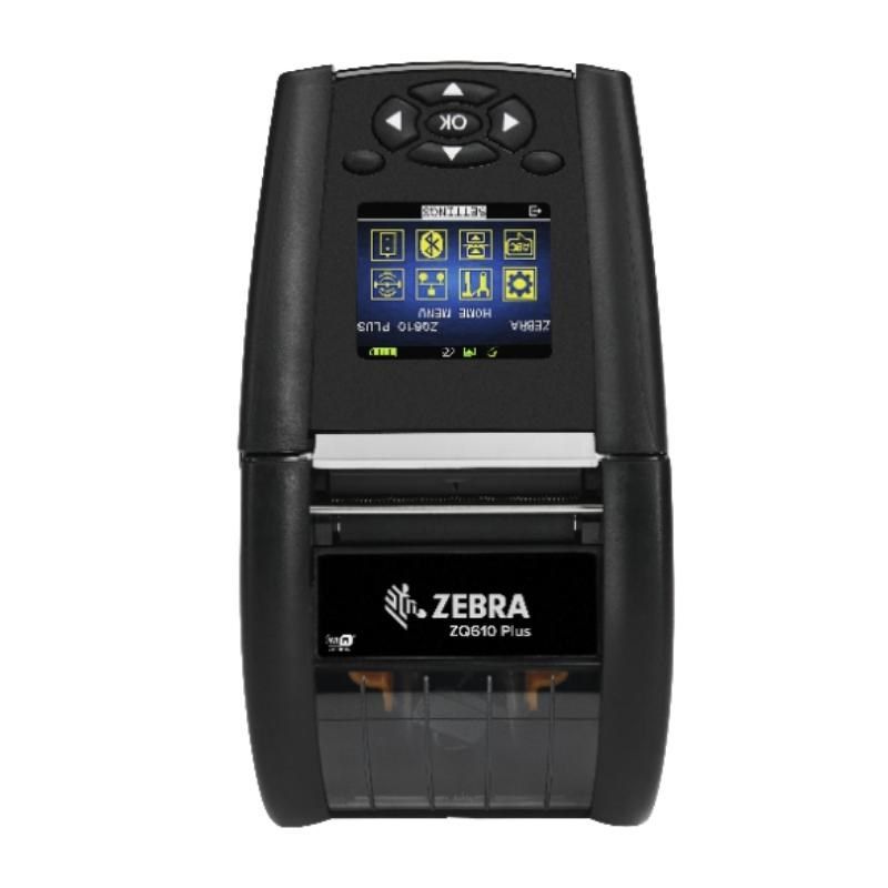 DT Printer ZQ610 Plus 2 /48mm English/Latin fonts,BT 4.x, Linered platen, 0.75  core, Group E, Shoulder strap, Belt clip