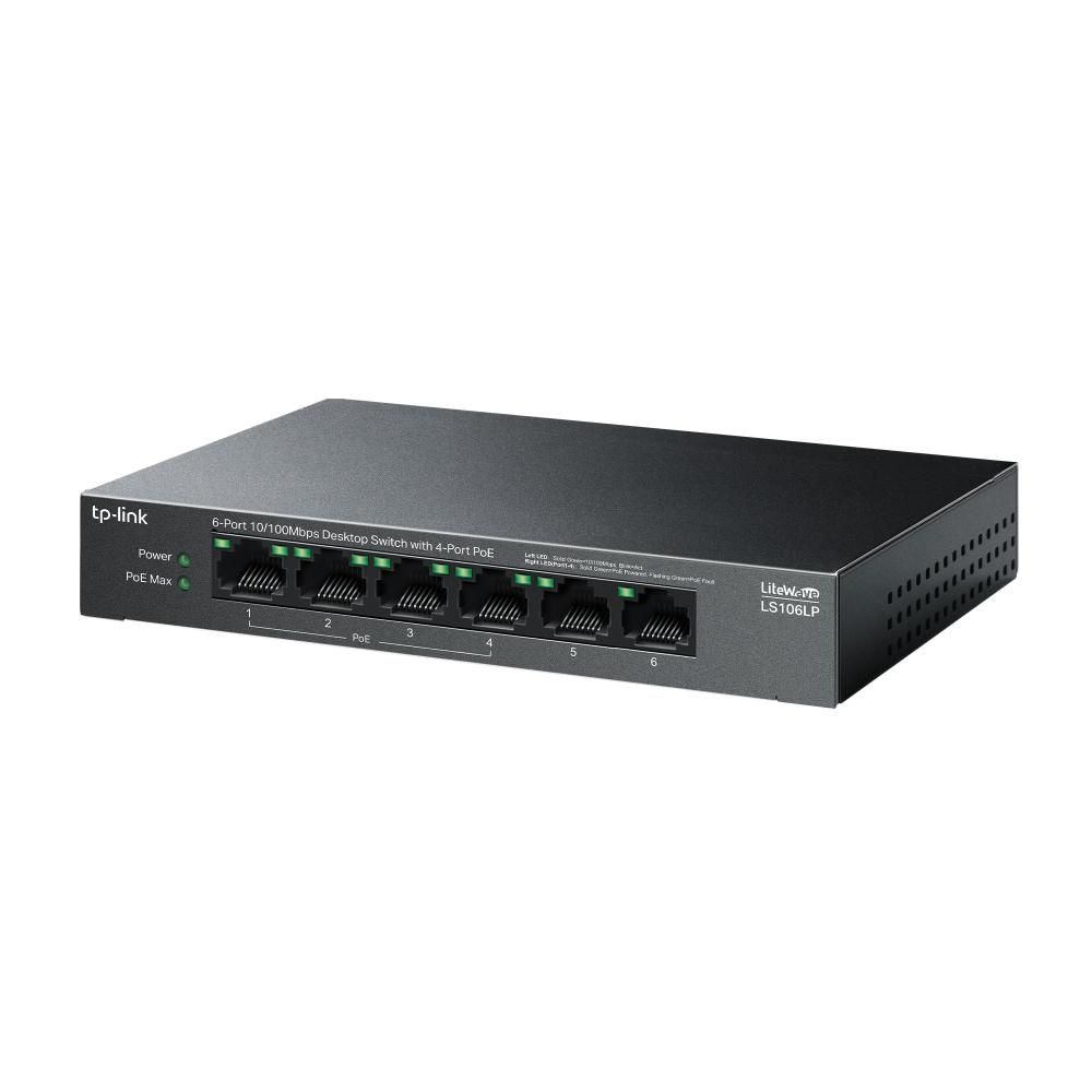 Switch TP-Link LS106LP, 6 porturi 10 / 100 Mbps