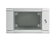 LANBERG WF02-6606-10S Lanberg wall-mounted double section rack 19 flat pack 6U/600x600mm grey