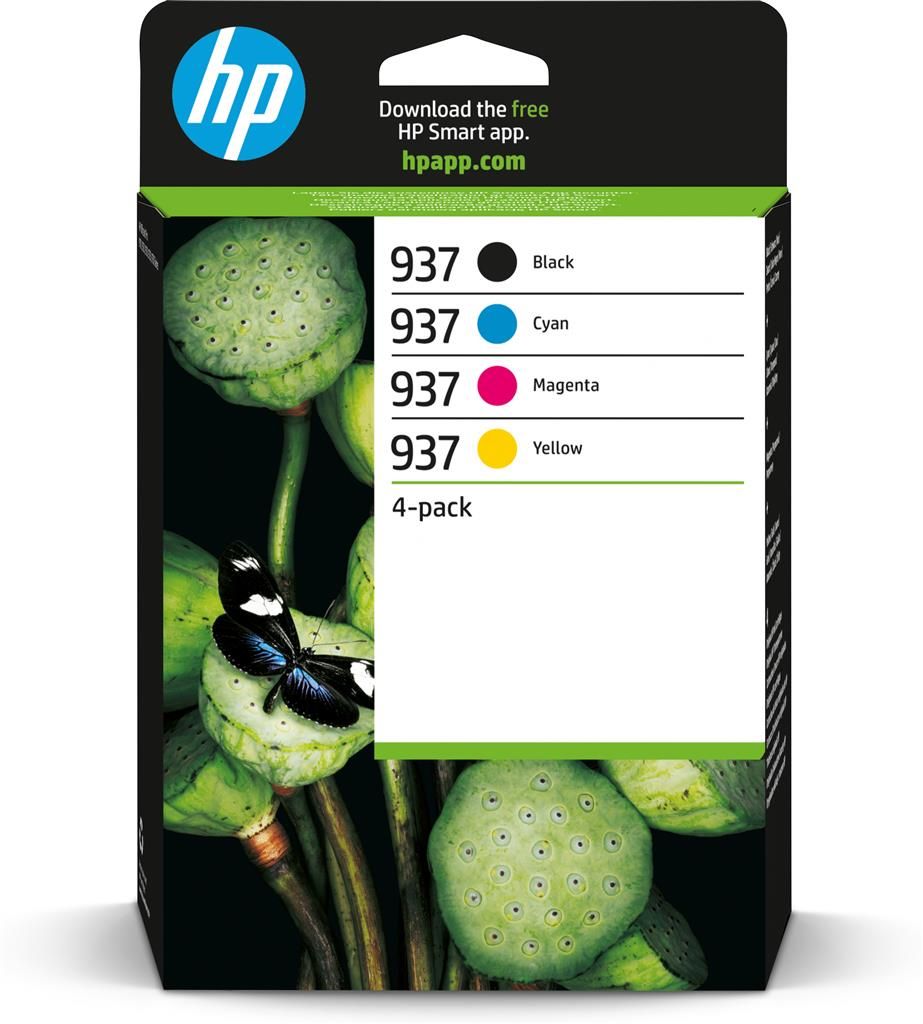 Cartus cerneala HP 6C400NE ,Black/tri-color ,1 x 1250 pagini + 3 x 800 pagini ,Original (937cmyk)