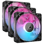 Corsair iCUE LINK RX120 RGB Series  PWM Fan 3 Pack - 120 mm  black
