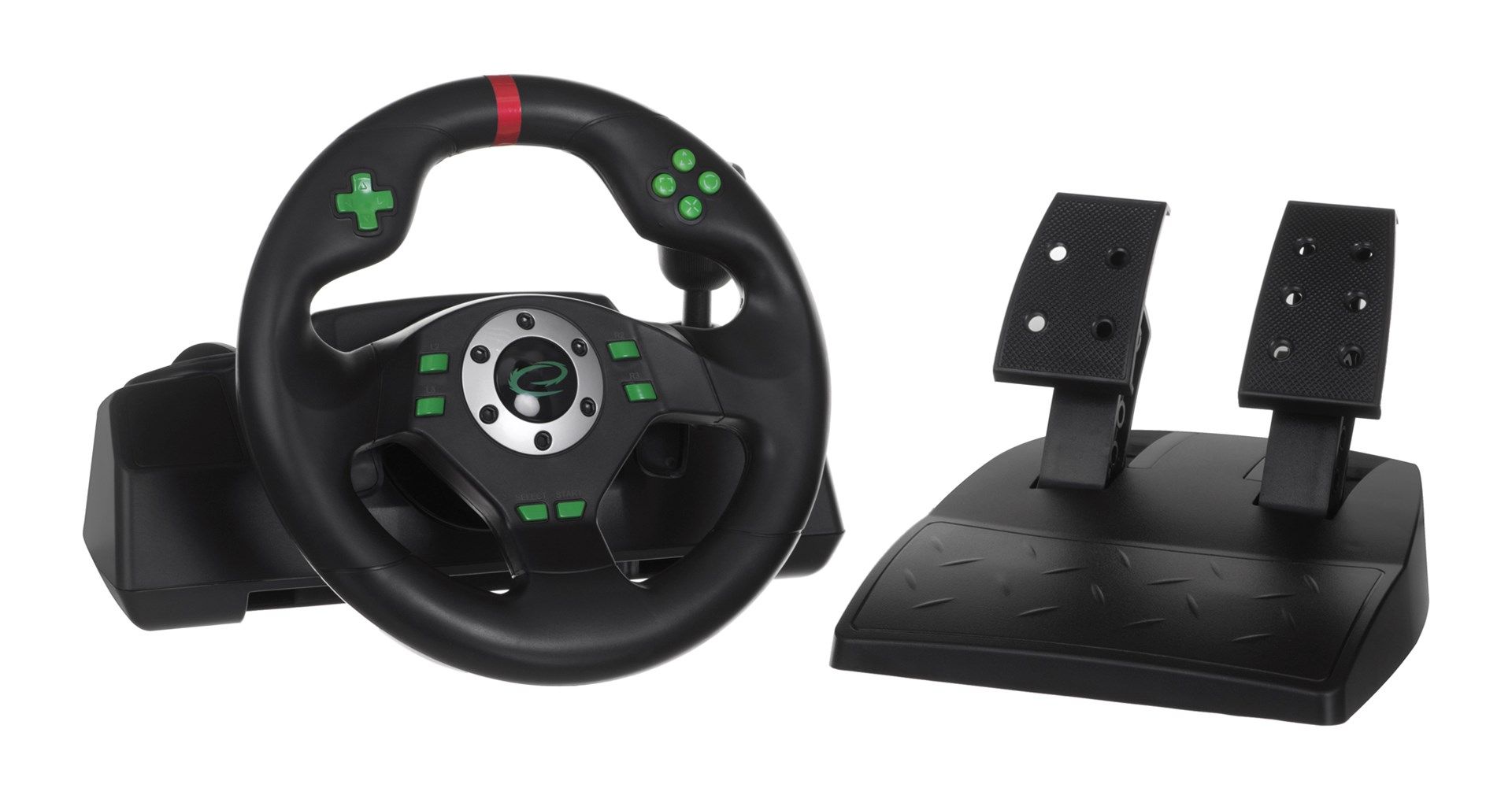 Esperanza EGW101 Gaming Controller Steering wheel Playstation Playstation 3 Digital USB Black Green