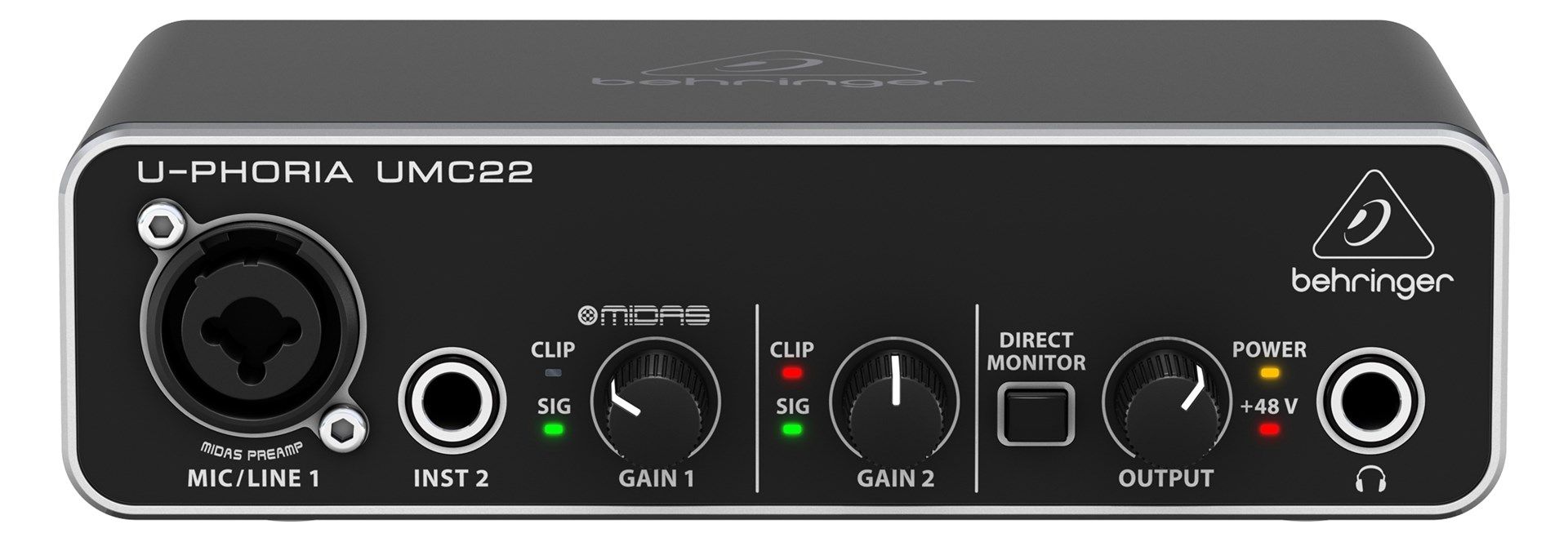 Behringer UMC22 supplementary music equipment Concert/Studio Pre-amp