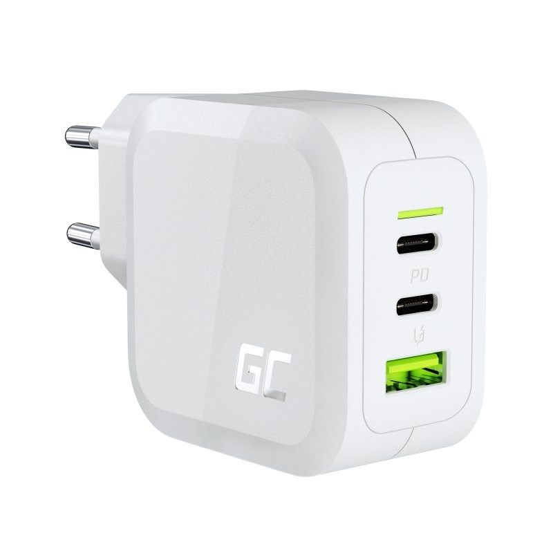 Green Cell CHARGC08W mobile device charger Headphones  Netbook  Smartphone  Tablet White AC Fast charging Indoor